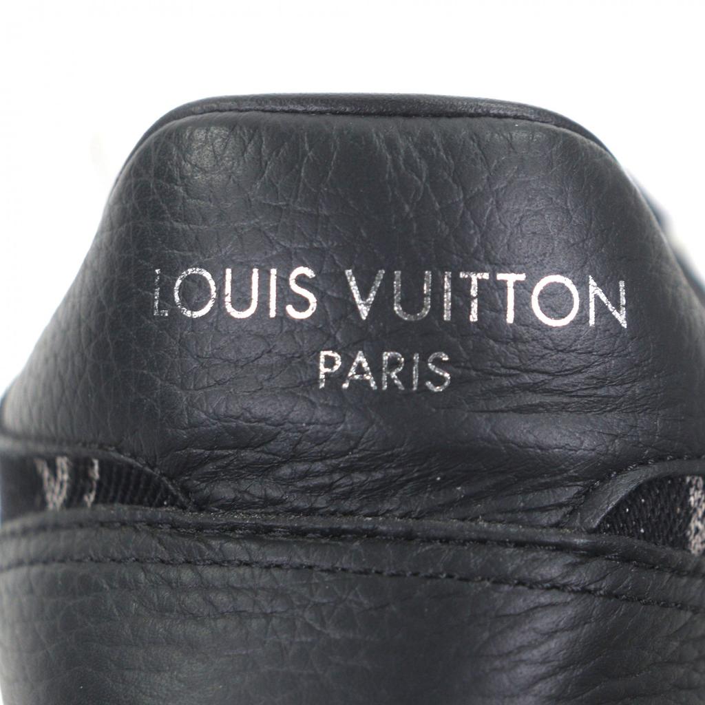 Great LOUIS VUITTON Low cut sneakers black Monogram denim mens 7 1ACQL7 Used