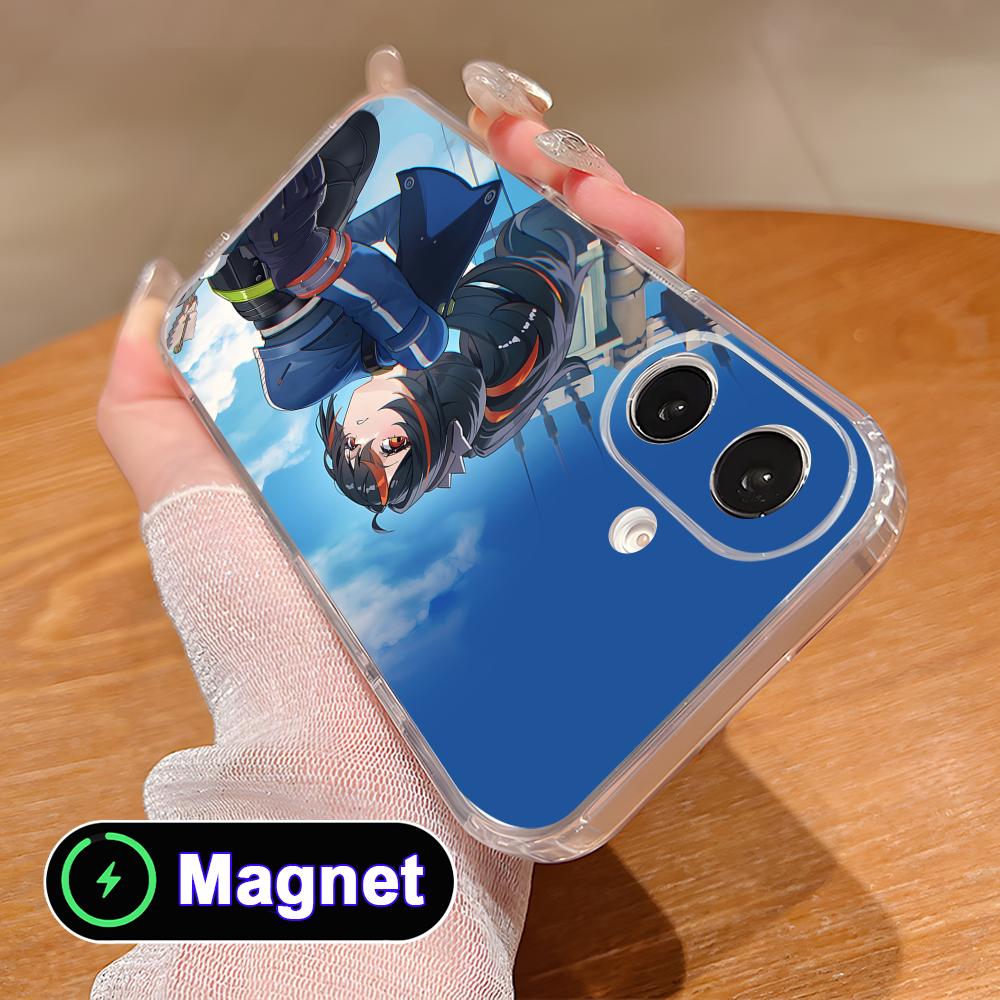 Zenless Zone Zero ZhuYuan Clear Magsafe Mobile Phone Case for iPhone 17 16 15 14 13 12 11 Air Pro Max Plus Mini Colorful Cover