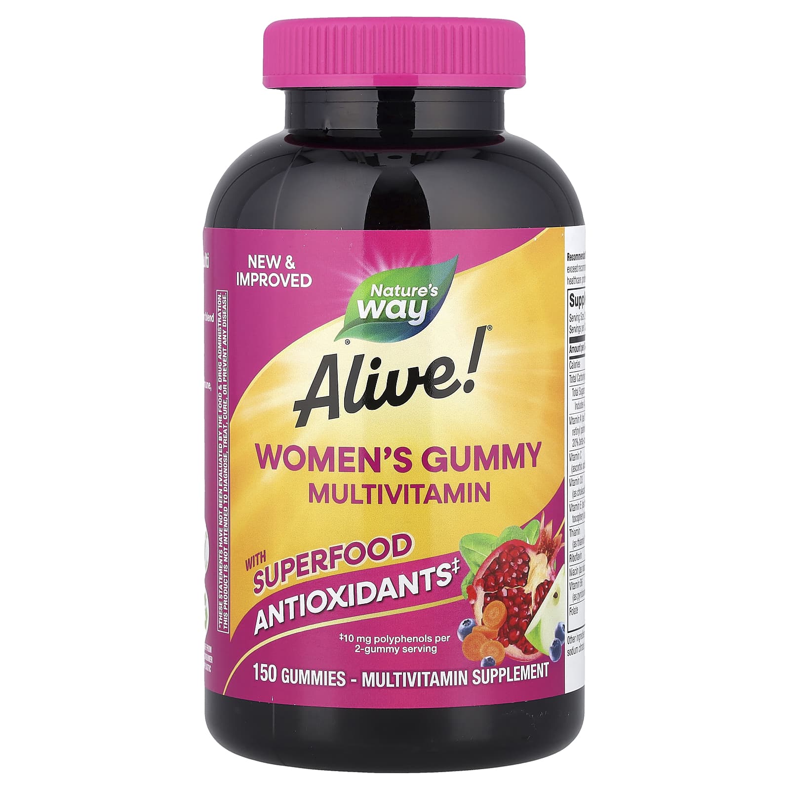 

Nature S Way, Alive!® Women s Gummy Multivitamin, Mixed Berry Flavor, 150 Gummies