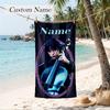 Wednesday Custom Name Printed Beach Towel Personalized Soft Towel For Swimming Beach Travel