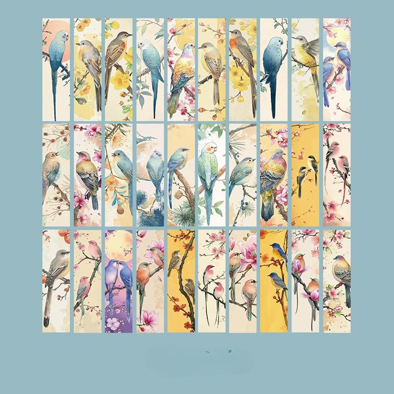 Eine Vielzahl von Stil-Lesezeichen Hochwertige Cartoon-Kunst im antiken Stil DIY Studenten-Leseprotokollpapier Exquisite Lesezeichen
