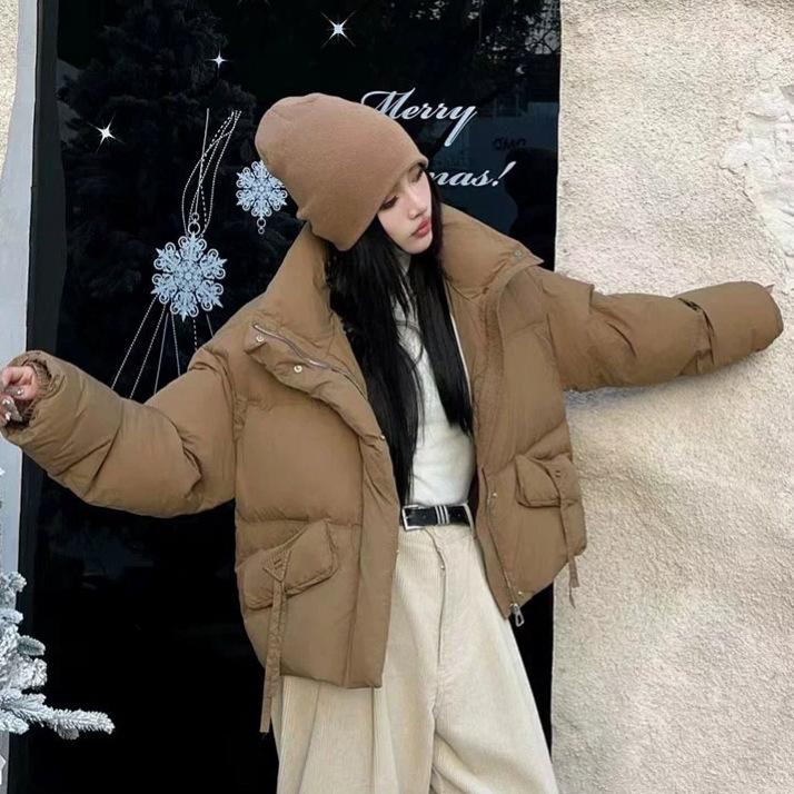 Short bread jacket down jacket women's small stand-up collar warm loose casual versatile temperament winter coat