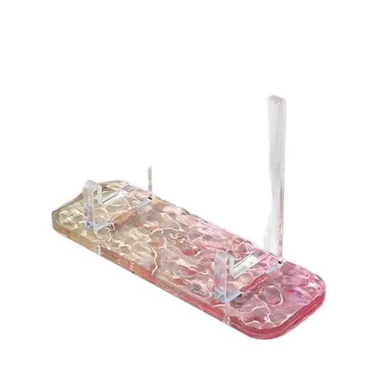 Useful Clear Acrylic Display Easels Rack Water Ripple Beautiful Plate Holder Stand Fashion Bracket Home Decor New