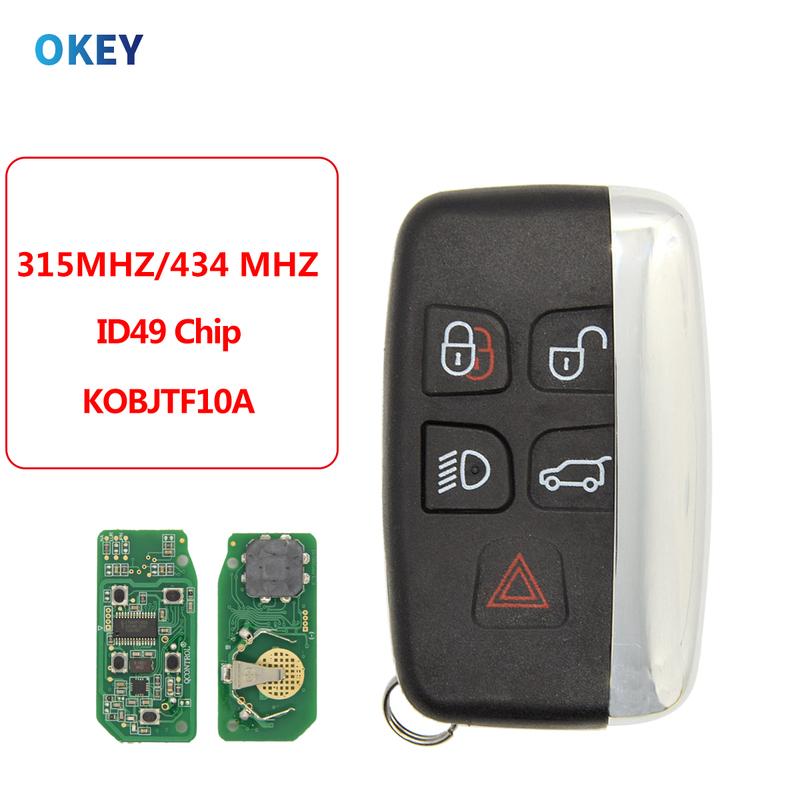 Okey Remote Car Key For Land Rover Discovery 4 Freelander Range Sport Evoque Smart Fob 2012-2017 ID49 Chip FCCID:KOBJTF10A