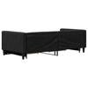 Vidaxl Extendable Sofa With Drawers, Black, 90X200 Cm, Fabric