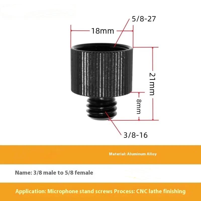 

Адаптер для микрофонной стойки с резьбой 5/8 на 1/4 3/8 дюйма для микрофона, качающегося кронштейна, ручной винт, аксессуары для фотокамеры