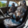 2pcs Angry Wolf Car Seat Covers - Realistic Wolf Design, Durable & Washable, Fit For Cars, SUVs, Trucks - Easy Installation, Scr