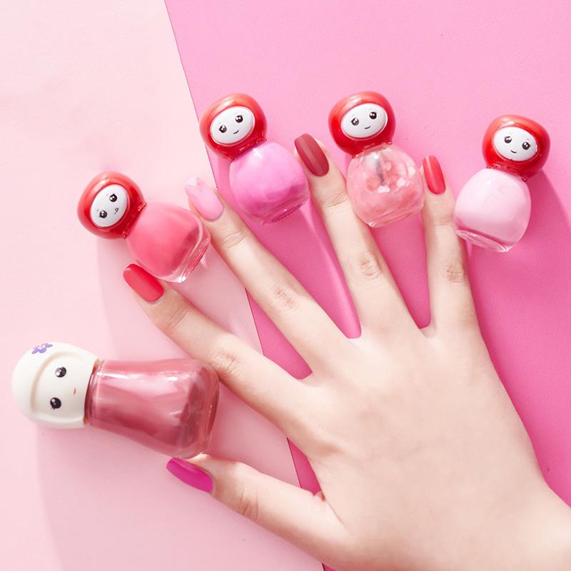 Nail Polish Full Set of Nail Polish No Bake Fast Drying Long Lasting Fall and Winter Parent-child Peelable Water-based Nail Polish Set