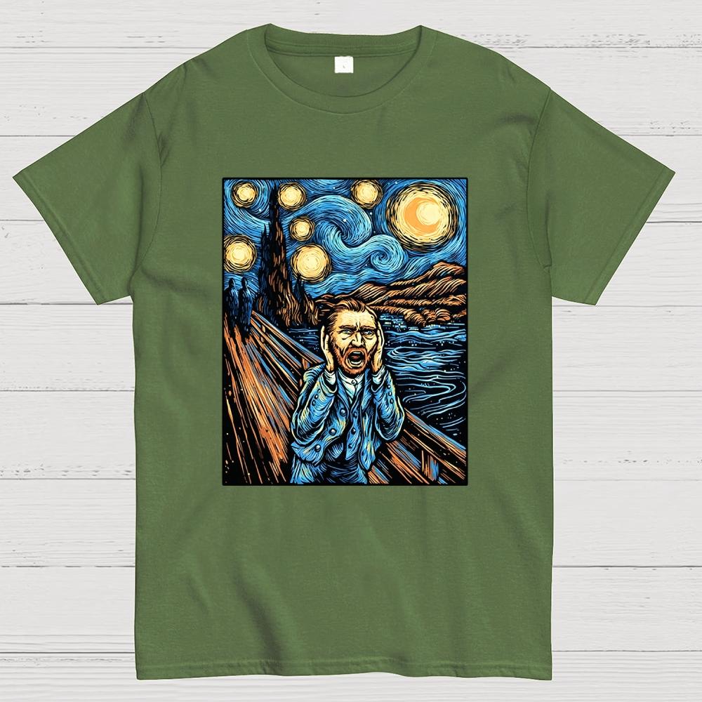 Starry Starry Scream Cotton Casual Cool Loose T-Shirt