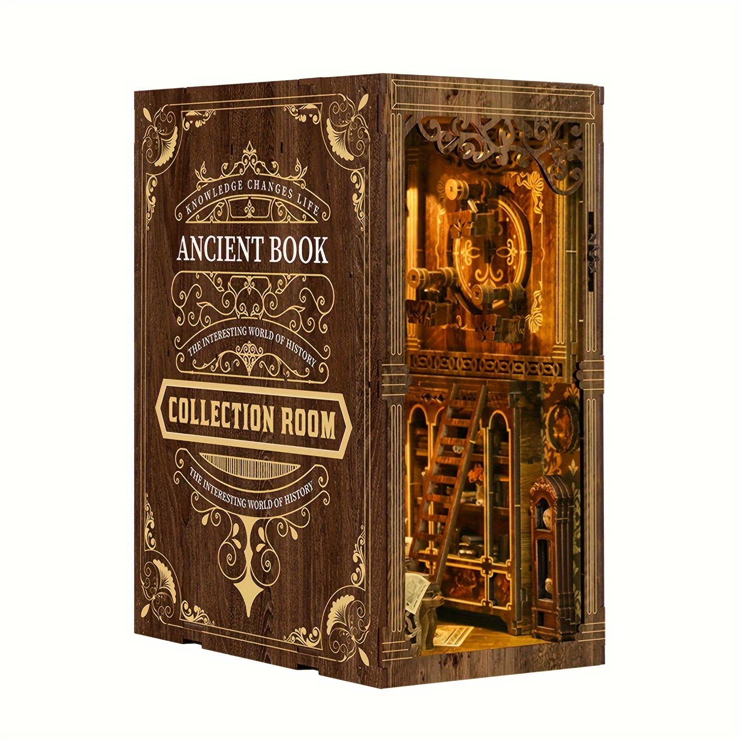 DIY 3D Book Stand Kit, 3D Desktop Decoration Model Ornament, 3D Wooden Puzzle Book Stand for Bookshelf Decoration Book room