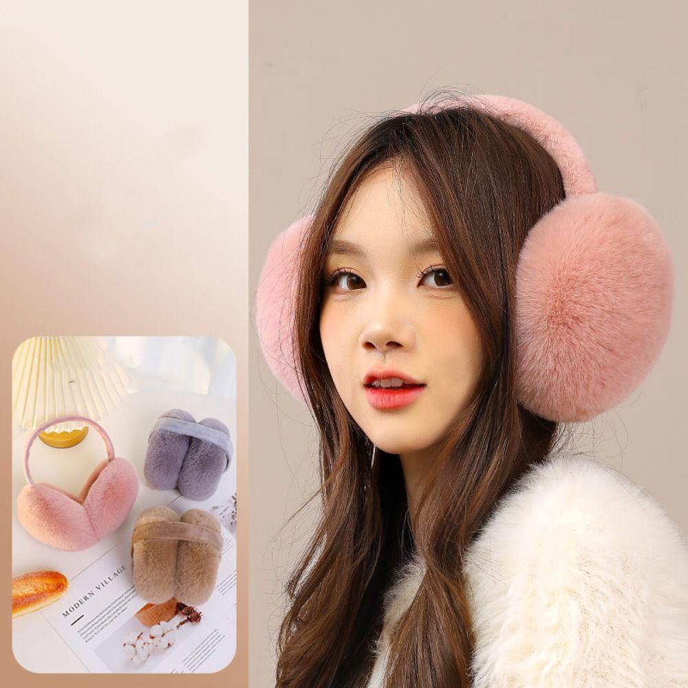 Ear Cap Imitation Fur Plush Earmuffs Folding Ear Muffs Cute Winter Earmuffs  Student