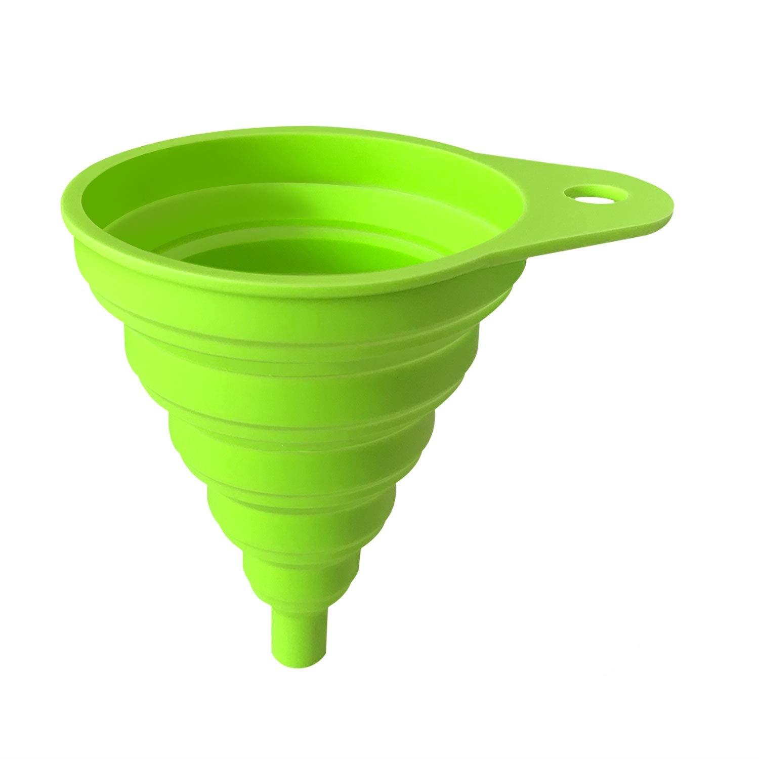 

Silicone Folding Funnels Portable Kitchen Universal Funnel Liquid Fill Transfer For Fuel Beer Oil Filling Bottles Kitchen Tools