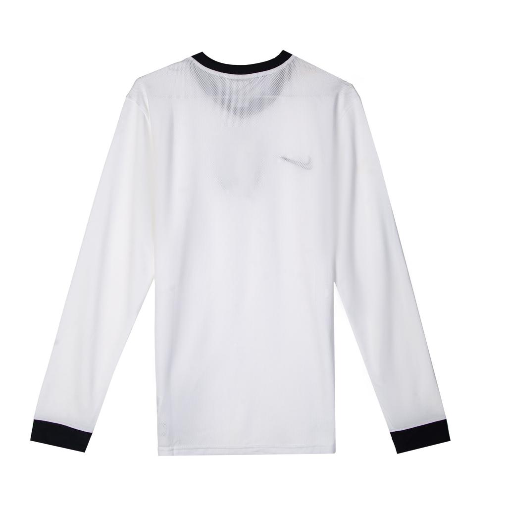Nike Swoosh Simple Logo Drop Shoulder V-Neck Long Sleeve Knit Sweater Men Sweater White 448192-100