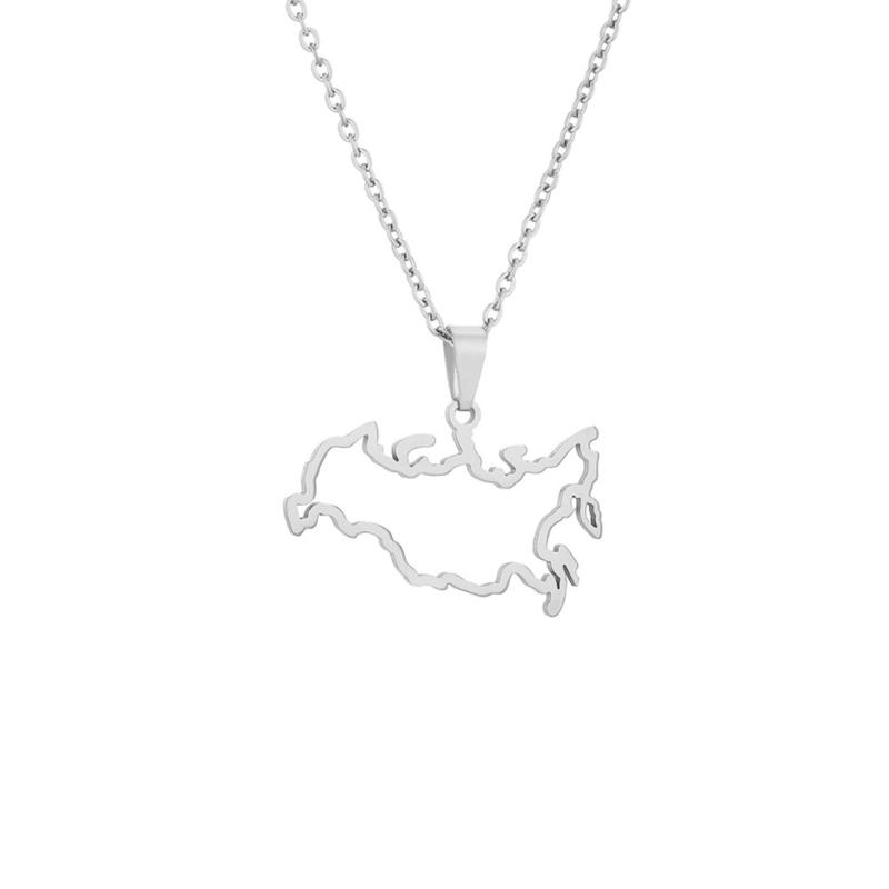 

Artistics Crafted Russian Styles Necklace Sturdy Stainless Steel Chain Jewelry Statement Pieces for Gifts Giving серебряный