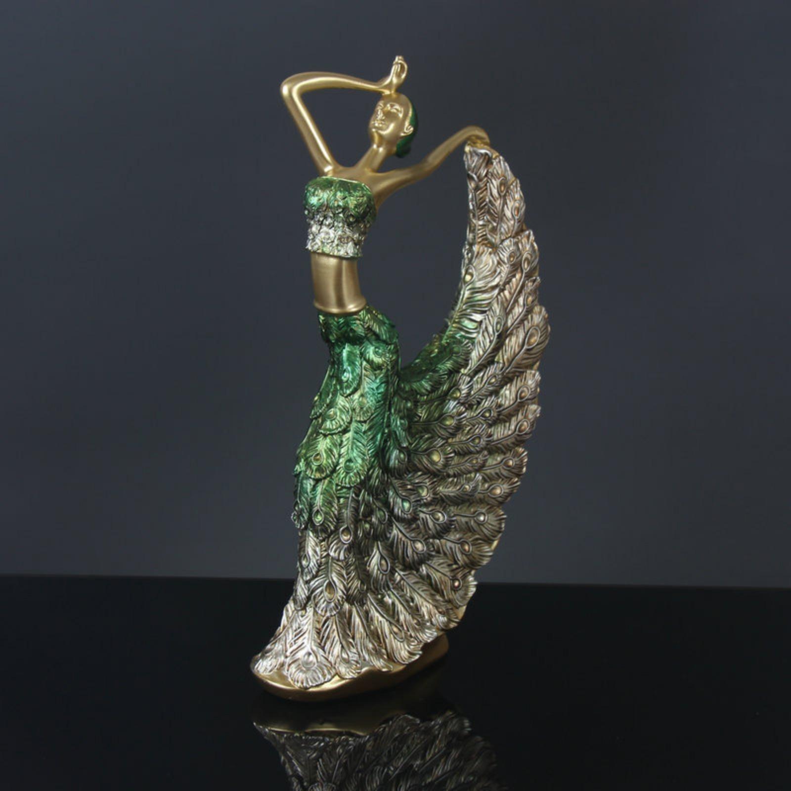

Элегантная статуэтка павлина - декор для полки, настольные украшения для гостиной, книжная полка, приставной столик зелёный