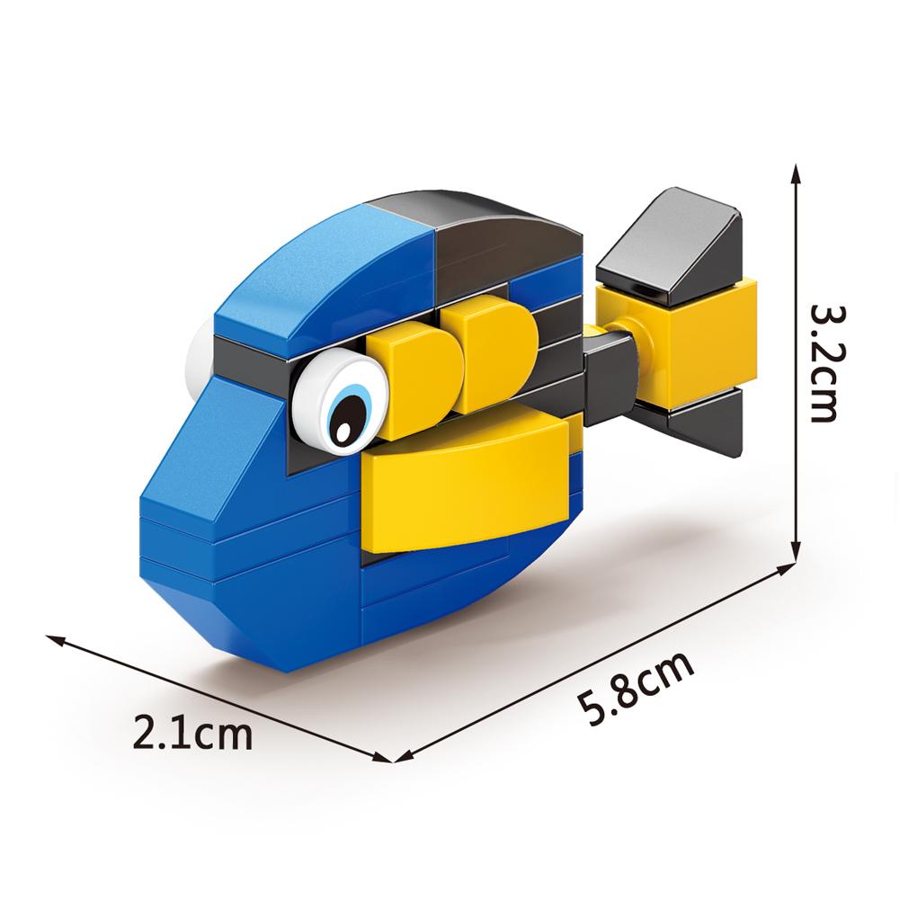 Insect World Animals Scorpion Mantis Ants Spider Birds Marine Animal Building Blocks Toys Desktop Ornaments Bricks Kids Gift