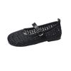 Niche design hollow fishing net shoes woven sandals women's 2025 summer new soft-soled breathable Mary Jane women's shoes
