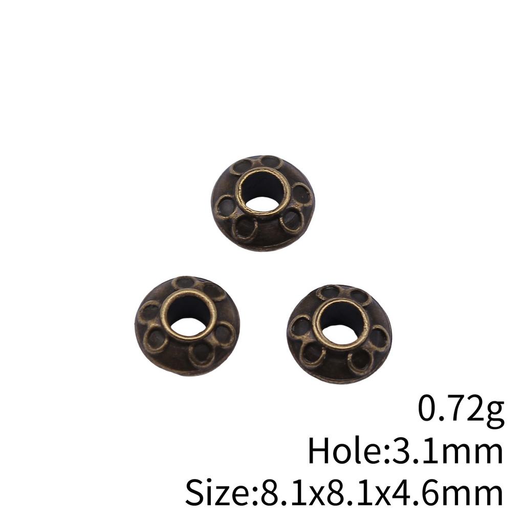 Small Hole Alloy Spacer Beads Multi Pattern Antique Metal Loose Beads For DIY Jewelry Bracelet Making For