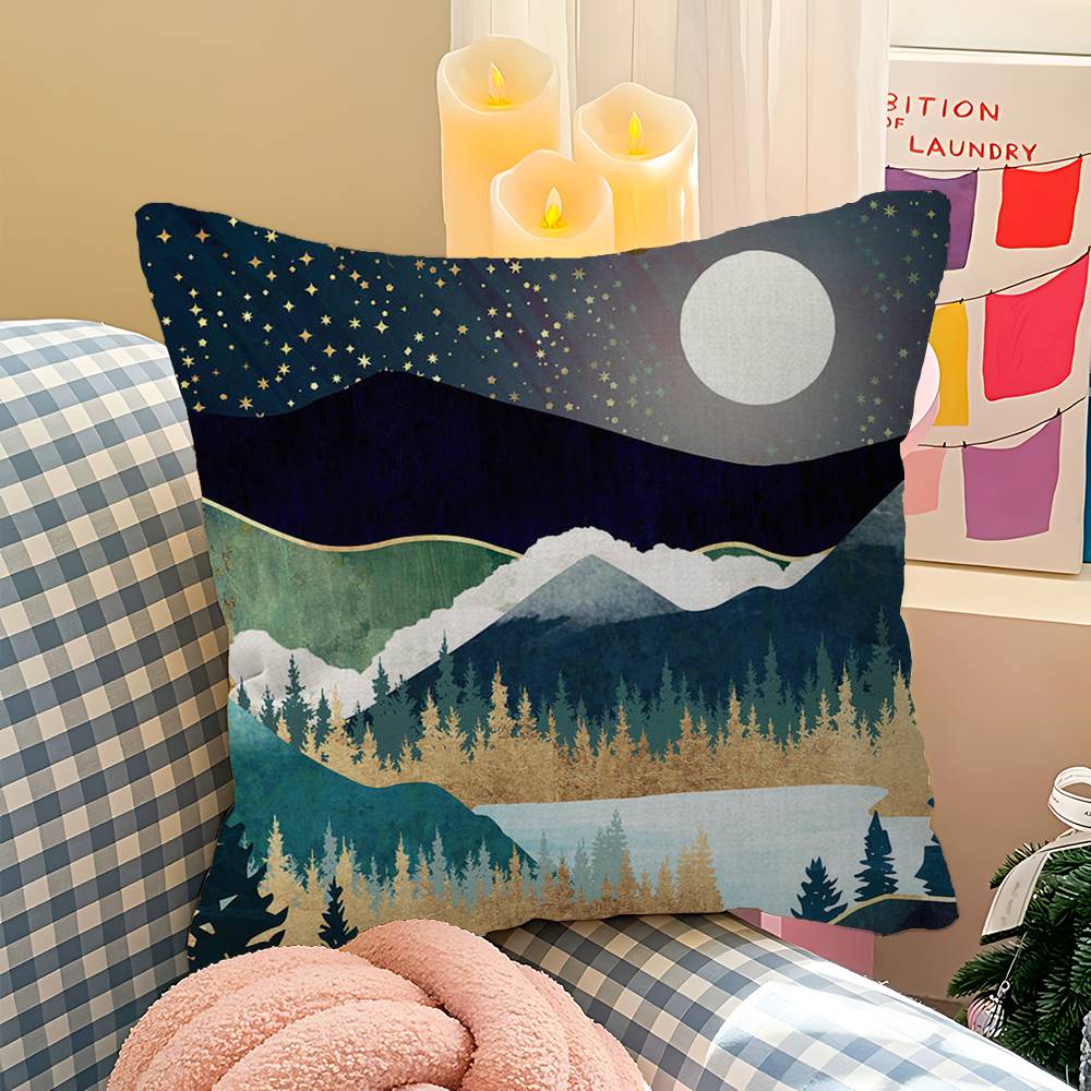 Nordic Abstract Geometric Mountain Pillow Cover Sofa Cushion Cover Home Room Decoration Children Gift