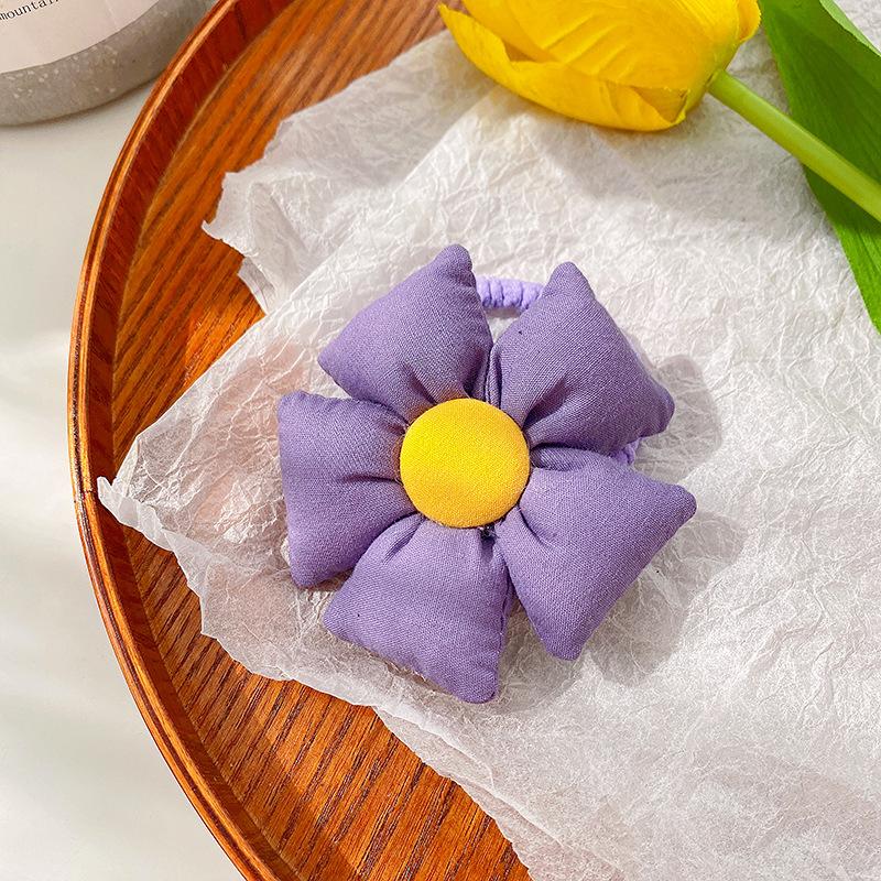 New Children Elastic Hair Bands Cute Flowers Bow Hair Bands Headwear Kids Hair Ties Girls Cute Simple Hairbands Hair Accessories