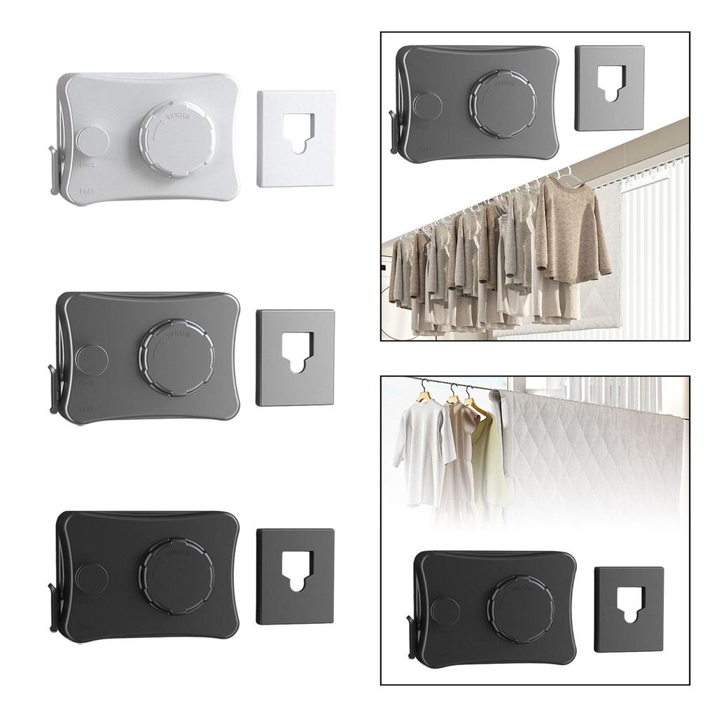 Retractable Clothesline Strong Secure Lock System Clothes Drying Laundry Line for Hotel Apartment Laundry Room Balcony Bathroom