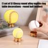 5 Piece Smooth Metallic Sphere Napkin Holders Holiday Dining Decors for Holiday Dining and Contemporary Tabletop Display