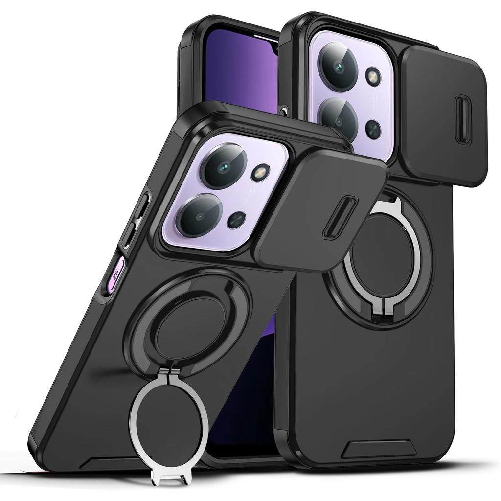 Ring Holder Case for Xiaomi 15T Pro 14t Poco X7 Pro 5G F7 Ultra X6 Mi15t Mi 15t Protection Cover Plastic Frame TPU Back Covers