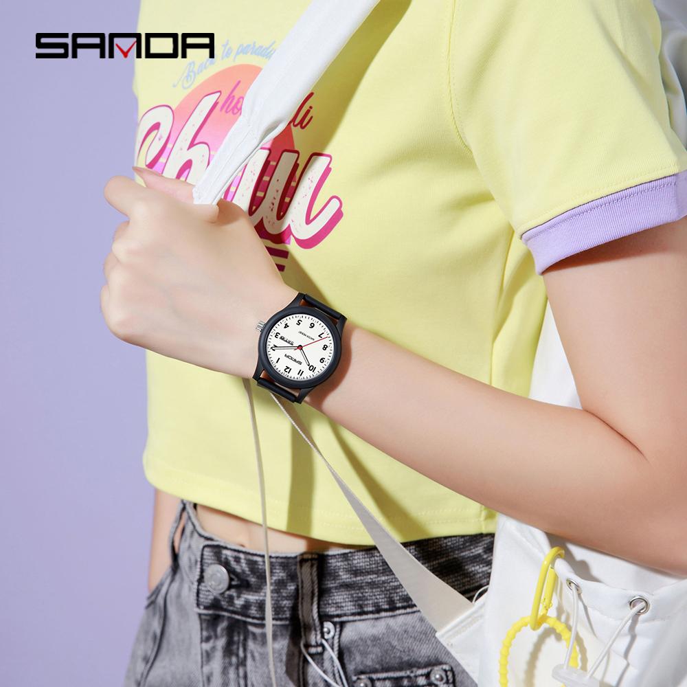 SANDA 3263 Minimalist Women's Quartz Watch Clock Minimalist Style Waterproof Calendar Women's Quartz Watch
