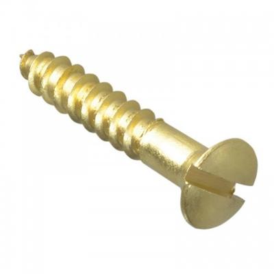 Forgefix Wood Screws, Slotted, Csk, Brass