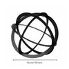 Metal Geometric Sculpture Decorative with Interlocking Rings Elegant