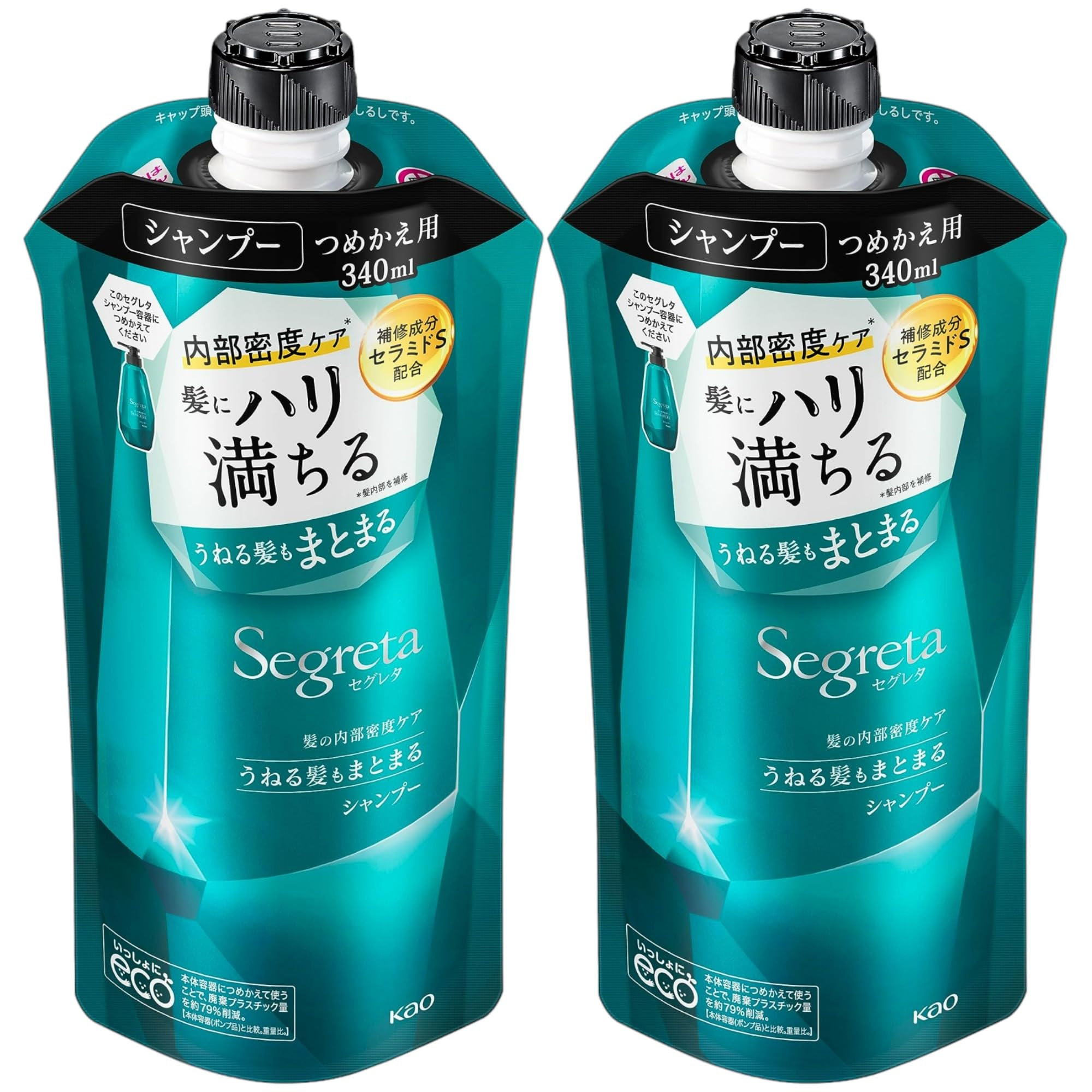 

[Amazon.co.jp exclusive] Segreta shampoo, keeps wavy hair in place, refill pack, 340ml, set of 2