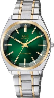 Citizen Silver Analog Waterproof Watch with Metal Band Q&Q Men's (QB78-422)