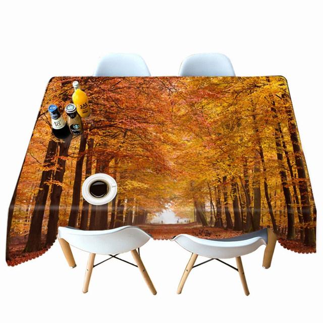Mangrove Forest Tree Landscape Pattern Tablecloth Thicken Cotton Rectangular Round Table Cloth For Wedding Picnic Party