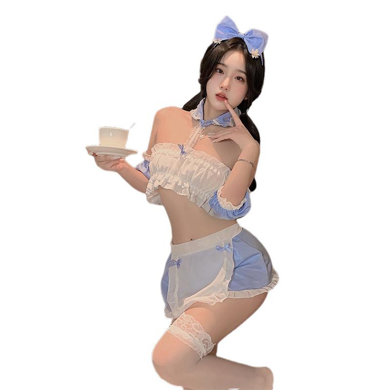 Sexy Lingerie Maid Sexy Sweet Cute Soft Girl Theme Apron Uniform Suit