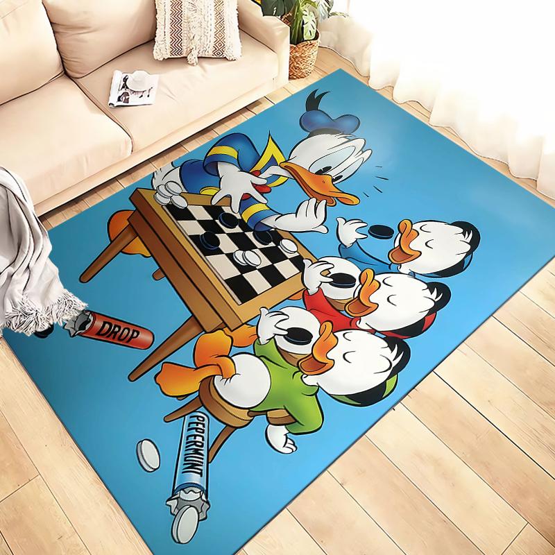 

Cute Children Adult Carpet with Donald Duck Pattern, Bedroom Living Room Sofa Study Large Size Rug Garden Balcony Mats Nice Gift 40x60cm