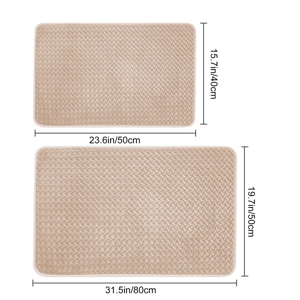 Non-Slip Bathroom Mat Quick Dry Absorbent Bath Mat with Rubber Backing Thin Bathroom Rug for Under Door Floor Bathtub Shower Use