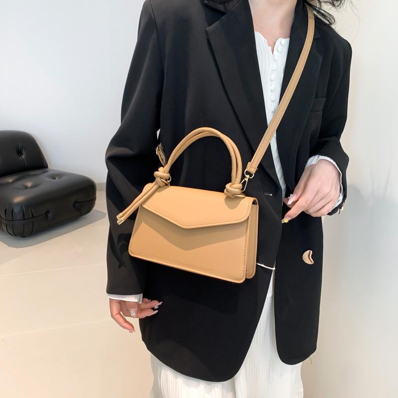 Fashionable Pu Handheld Square Bag For Women In Trendy Black White Khaki Brown Colors