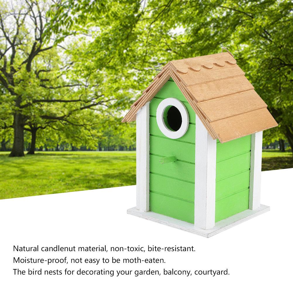 Açık Hava Bahçe Balkon Dekorasyonu Ahşap Kuş Papağan Ev Yuvaları Dinlenme Kafesi Kutu Malzemeleri