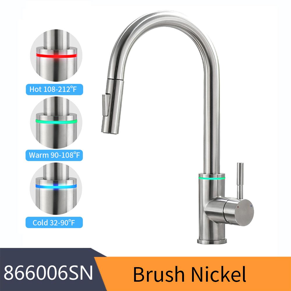 

Смесители для кухни, черный однорычажный выдвижной кухонный кран с одним отверстием, поворотный на 360 градусов смеситель для воды, смеситель 408906