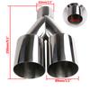 Car  Stainless Steel Muffler Tip Y Shape Double Exit Exhaust Pipe Mufflers Universal Fits exhaust pipes with a diameter of 63mm