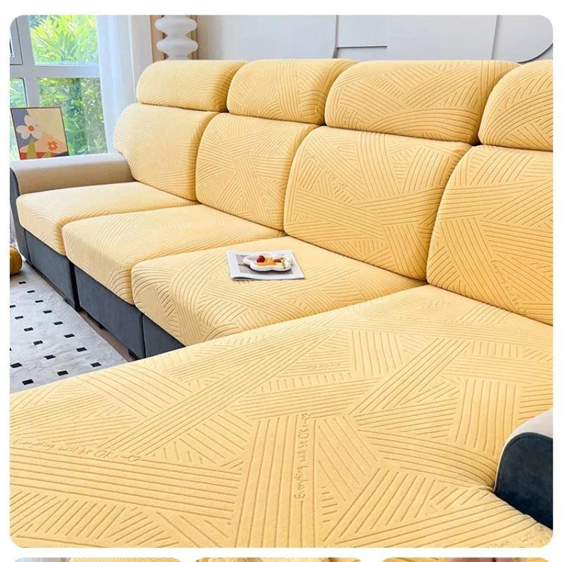 1Pc Elastic Sofa Cover Adjustable Sofa Cover Seat Cushion Energy Slipcover L-Shaped Corner Couch Cover Slipcover 1/2/3/4 Seater