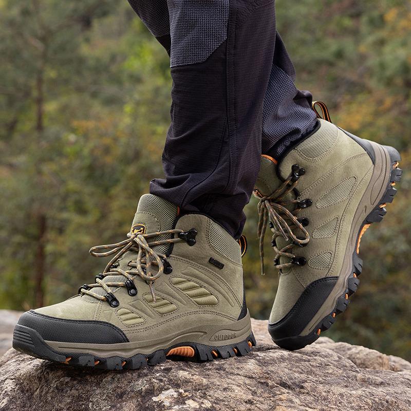 Hot Sale Fashion Gray Men's Hiking Sneakers Unisex Breathable Non-slip Trekking Shoes Size 36-46 Outdoor Travel Sport Shoes Men