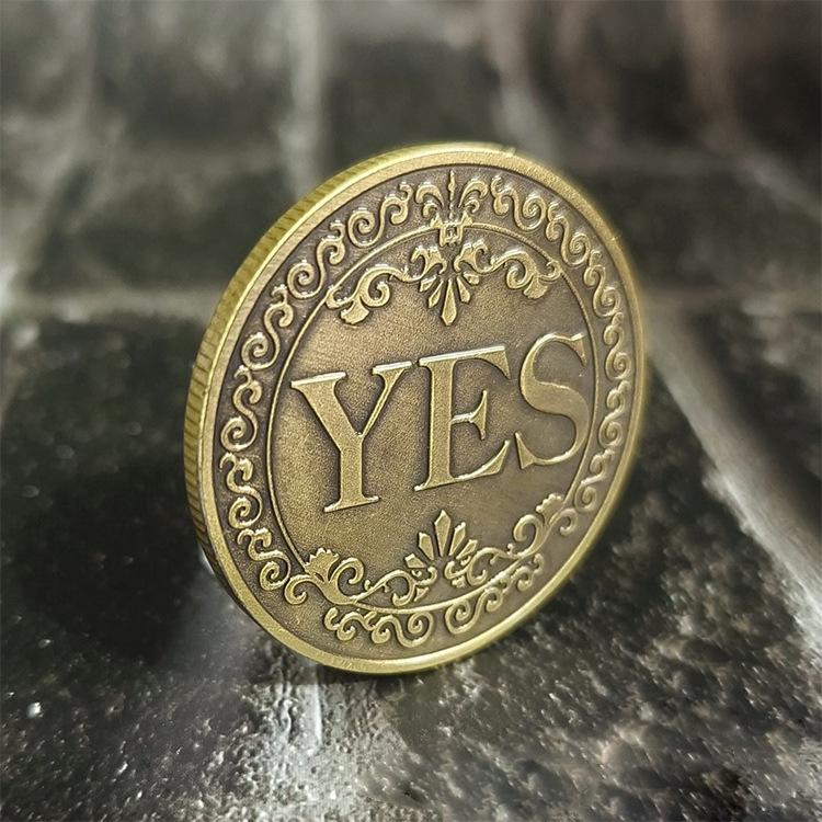 YES/NO Commemorative Decision Coin – Magic Metal Gift for Events & Sales