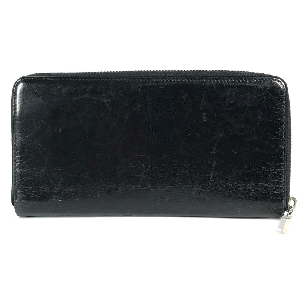PRADA 2M1264 Skull skull Long wallet Zip Around Long Wallet Leather Black