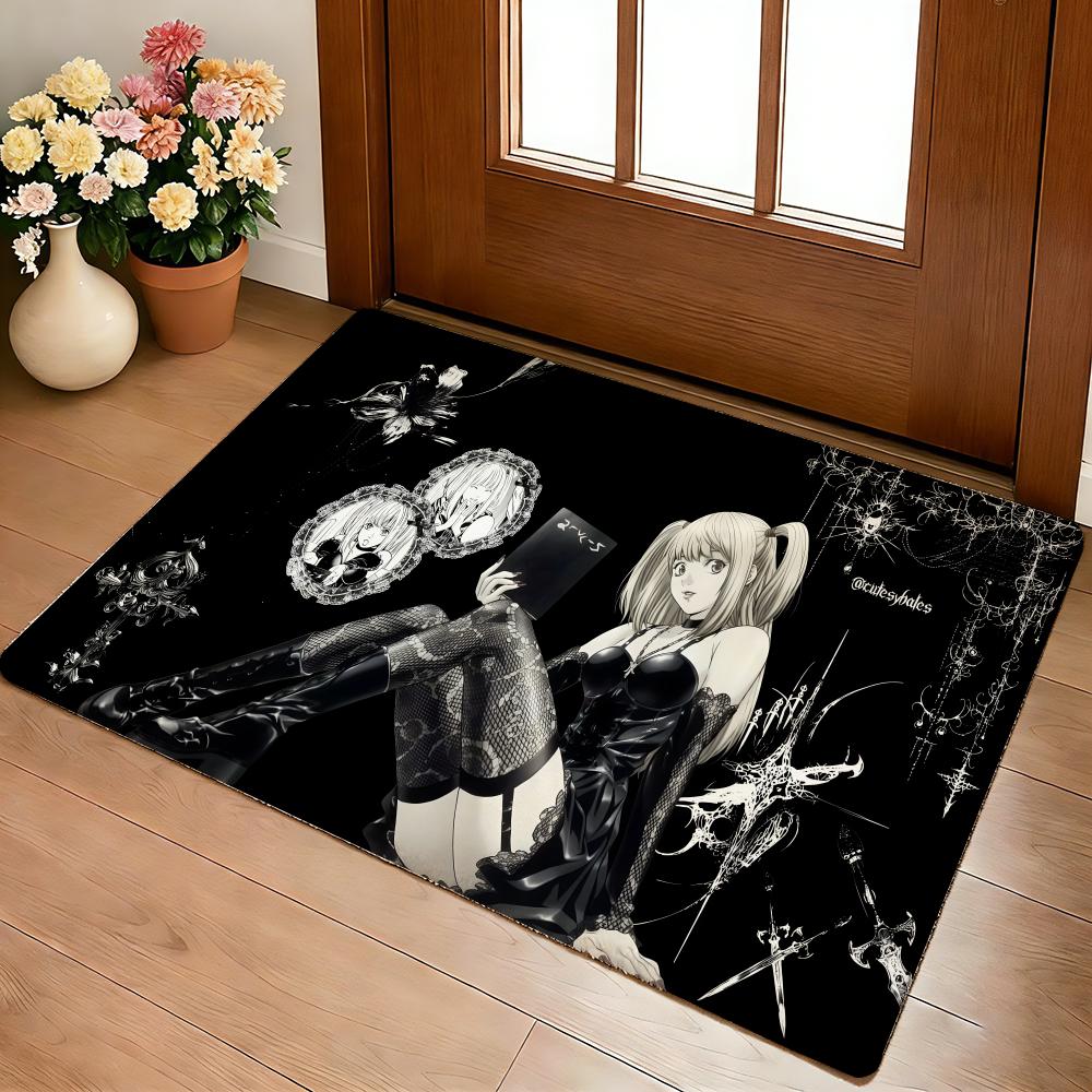 Hot Anime D-Death N-Note Floor Mat Cozy Flannel Soft Thick Non-Slip Mat For Living Room Bedroom Kitchen Decor Rugs