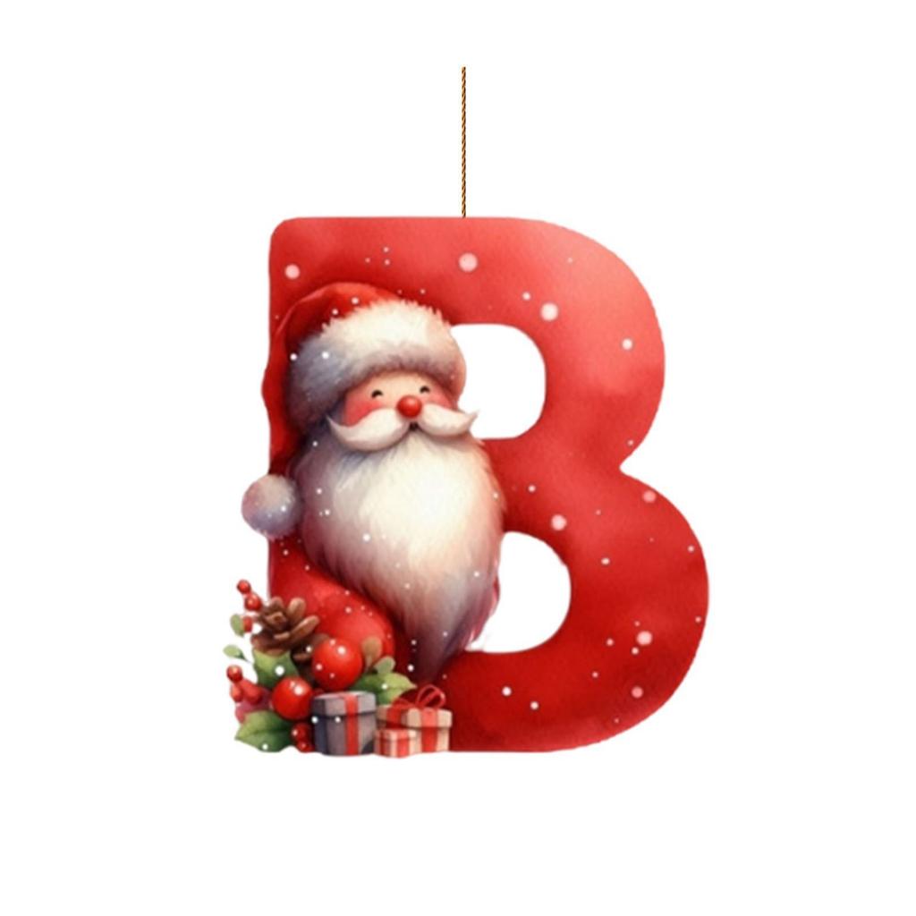 Christmas Acrylic Letter Ornament New Design 2D Plane Car Hanging Tree Decor Holiday Festive Home Decor Unique Xmas Decor Gift