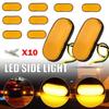 10Pcs Trailer 9 LED Side Marker Clearance Lights Rear Signal Indicator Tail Warning Light 12V 24V for Lorry RV Bus Boat Truck