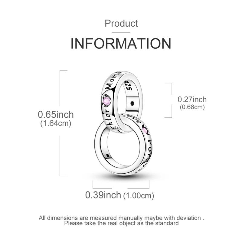 Charms Original Cuivre Grande Amour Maternel Perles Texte Convient aux Charms Bracelets Platine Pour Femmes Bijoux Femme Fabrication DIY