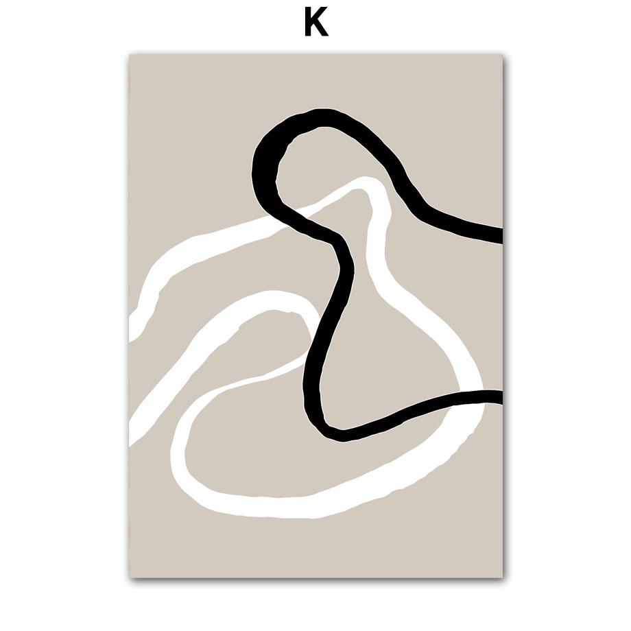 Modern Abstract Line Body Face Vase Minimalism Living Room Decor Posters And Prints Wall Art Canvas Painting Home Wall Pictures