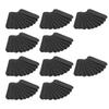 100pcs Crochet Labels 4.5x1.2cm 2 Holes PU Leather Tag Practical Embellishment DIY AccessoriesBlack